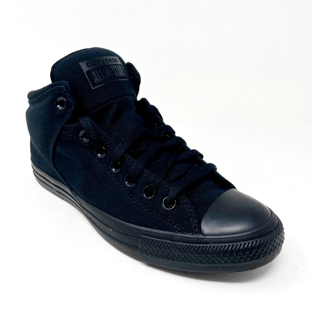 Converse Chuck Taylor High Street Hi Triple Black Mens Sneakers 149432F - Picture 2 of 5